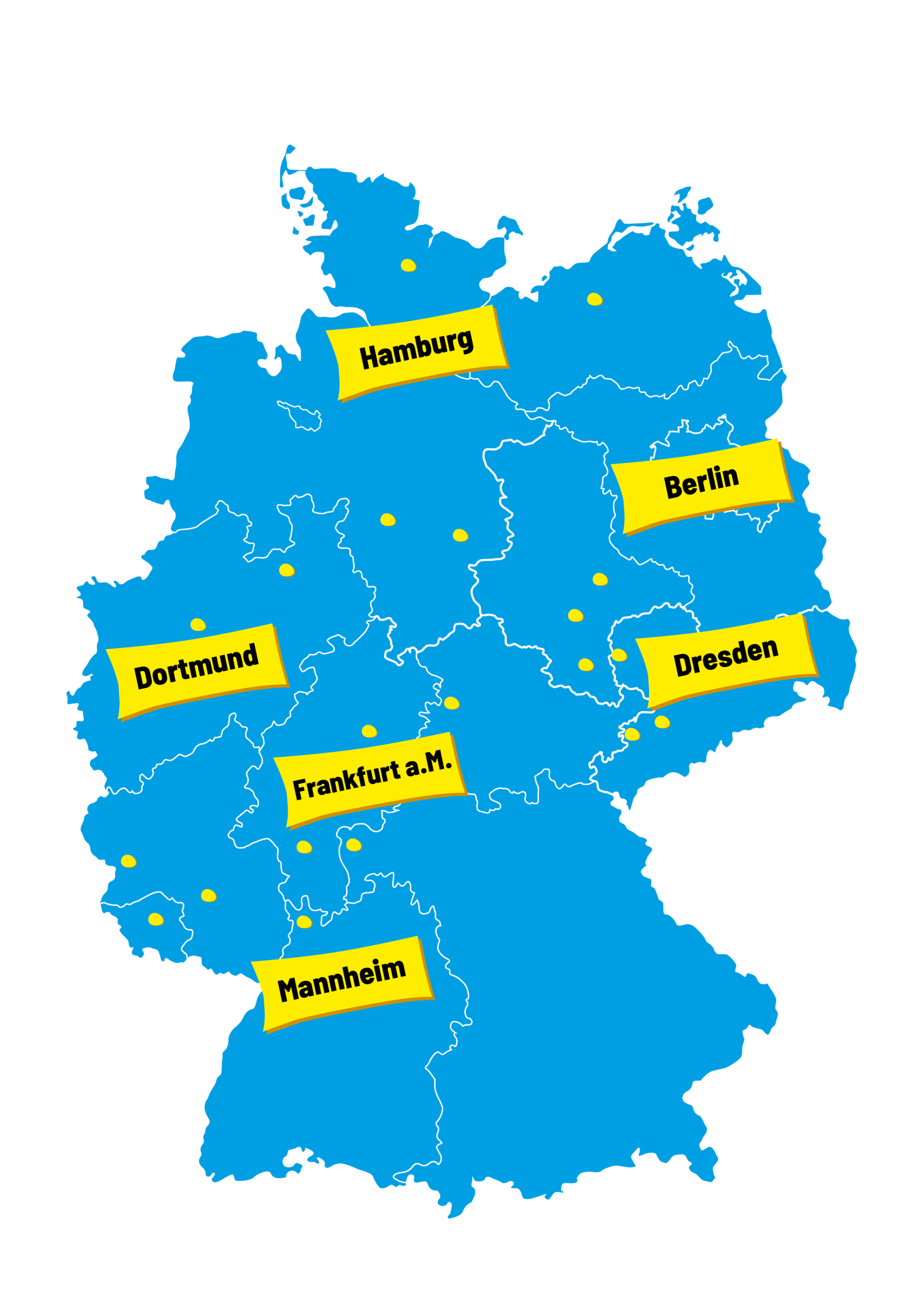 Deutschlandkarte Standorte Tempo-Team